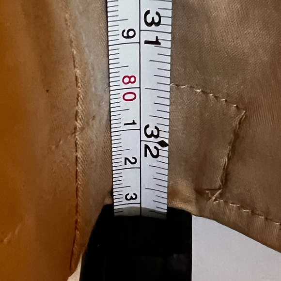 Zara Camel mid length khaki tan Trench Coat size small - Picture 3 of 15